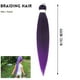 thumbnail image 3 of Trenza Ignífuga Morada de 66 Cm, Cabello Sintético Preestirado | Trenzas Diy para Festivales, 90 G, 3 of 7