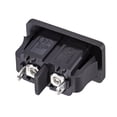 thumbnail image 5 of Panel Mount Plug Adapter, 250V AC 2.5A C8 2 Pins IEC Inlet Module Plug Power Connector Socket Straight, 5 of 5
