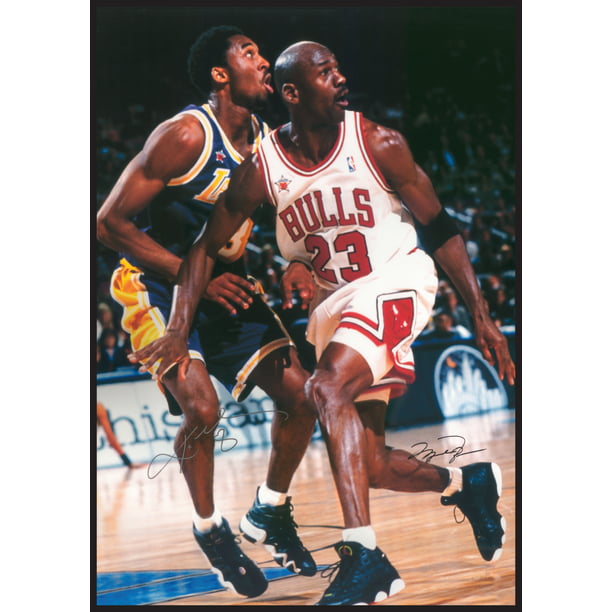 Jordan & Kobe In Action Michael Jordan & Bryant Poster (24 X - Walmart.com