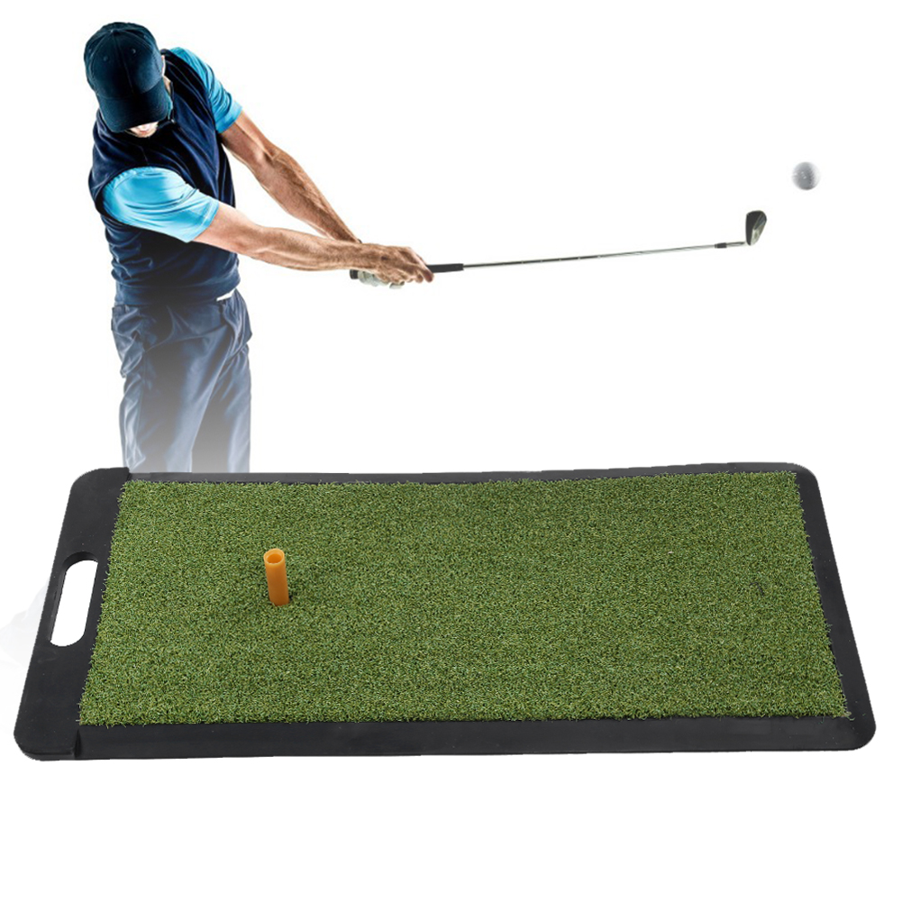 Garosa Golf Hitting Mat Indoor Outdoor Golf Swing Practice Grass Mats with Rubber Golfing Tee
