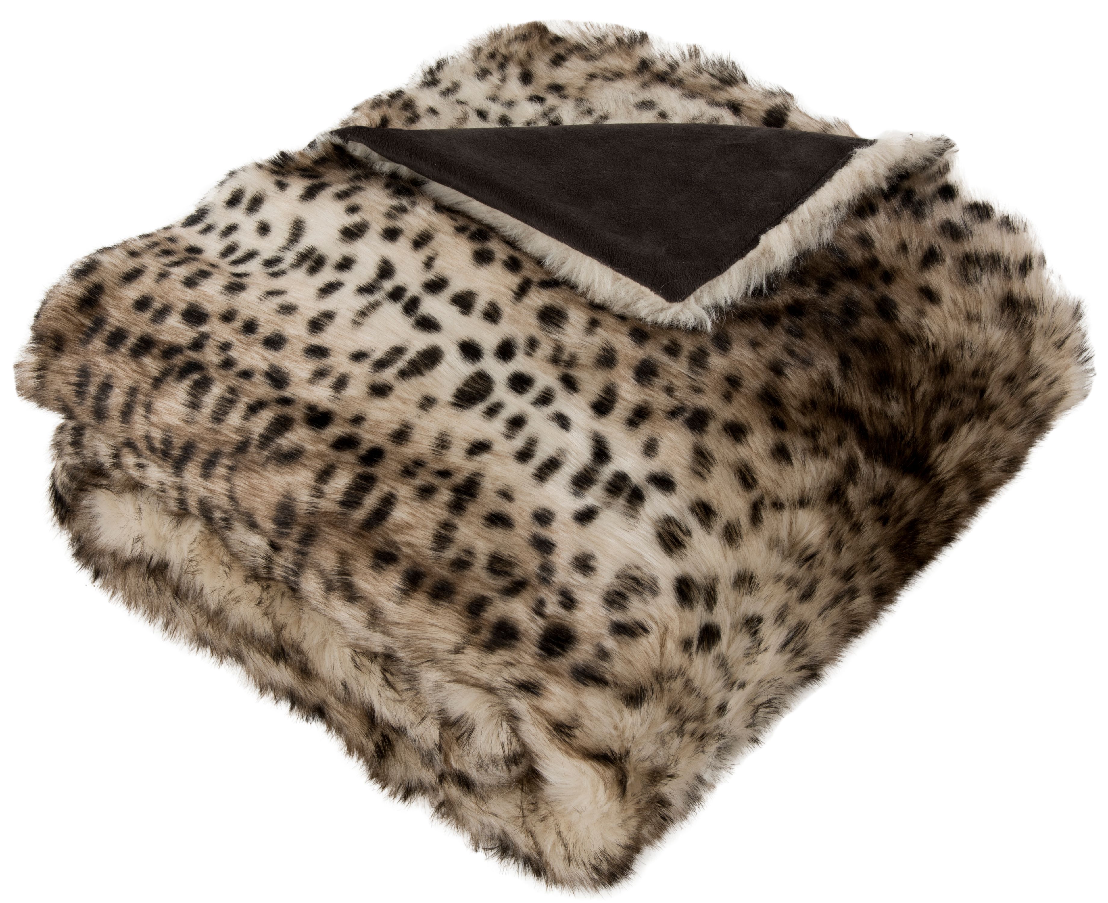 Safavieh Faux Leopardis Animal Fur Throw