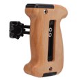 thumbnail image 3 of Camera Cage Handle Grip DSLR Camera Cage Top Handle Wood Grip with Cold Shoe Mount Universal Microphone Fill Light, 3 of 14
