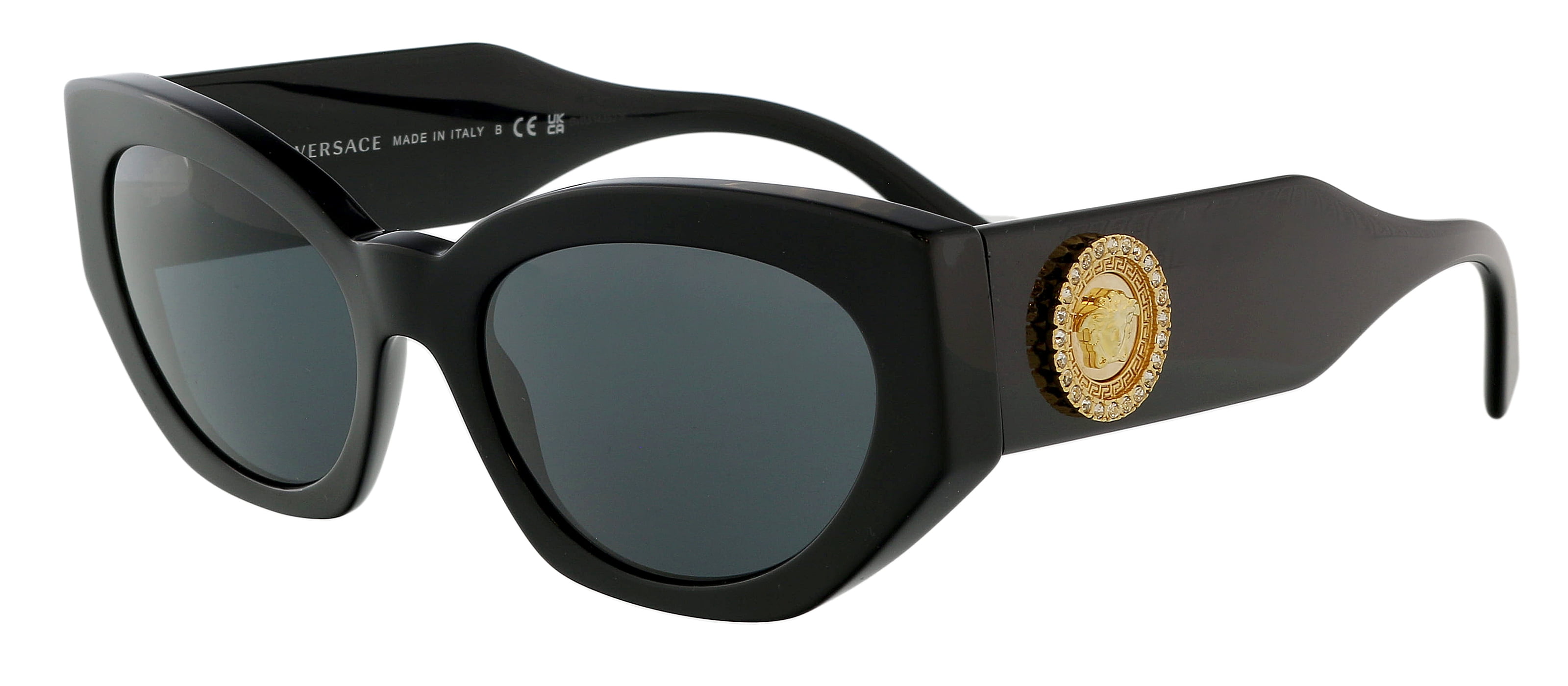 Versace Women's VE4376B 54mm Sunglasses, Black
