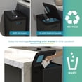 thumbnail image 5 of Home Zone Living 19 Gallon Dual Compartment Kitchen Trash Can with CleanAura Odor Control and Recycling Flap, Stainless Steel, Black, 5 of 8
