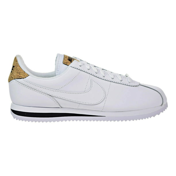 Nike Basic Leather Premium Men's Casual Shoes White/Black876874-100 - Walmart.com