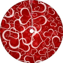 FlareFable 35 Inch Colorful Christmas Tree Skirt Decorations, Winter Holiday Christmas Decorations, Home Tree Skirt Round Xmas Cover for Christmas Party Mat Indoor