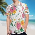 thumbnail image 5 of High Quality Hawaiian Shirts for Men Short Sleeve Aloha Beach Shirt Floral Summer Casual Button Down Shirts Blouses O5QH62, 5 of 7