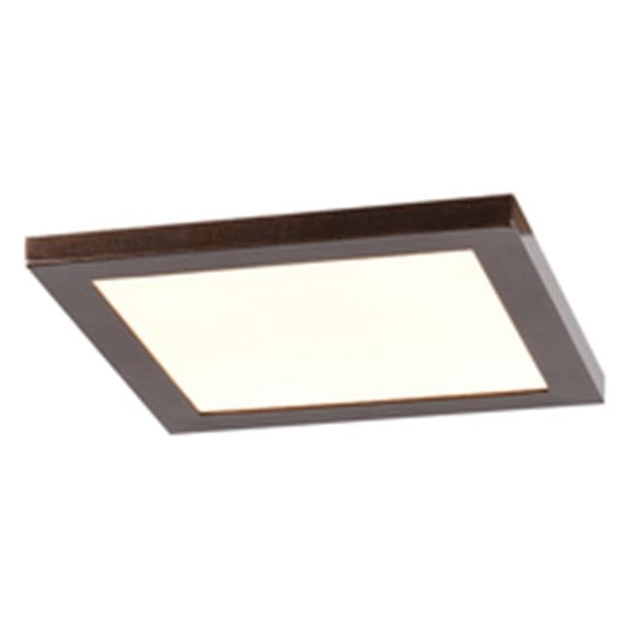 20813LEDD-BRZ-ACR 5.5 x 5.5 x 0.5 in. Boxer LED Square Flush Mount, Bronze & Acrylic Lens