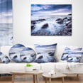 thumbnail image 3 of Designart Waves Crashing At Beach - Seascape Throw Pillow - 18x18, 3 of 4