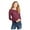 Red - 607, variant on Aeropostale Womens Ribbed LS Basic T-Shirt, Red, Juniors, X-Small
