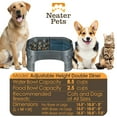 thumbnail image 3 of Neater Pet Brands Raised Neater Slow Feeder Double Diner - Elevated & Adjustable Feeding Height - Improves Digestion, Stops Obesity, and Slows Down Eating, Gunmetal, 3 of 11