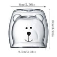 thumbnail image 3 of Tasse à Lait en Verre Double Dessin Animé avec Bouche Ronde 1PCS, 3 of 6