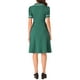 thumbnail image 3 of INSPIRE CHIC Vestido Midi Vintage para Mujeres 2024 Vestidos de Trabajo con Cuello Peter Pan XS Verde Oscuro, 3 of 5