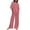 Pink, variant on MuZeFu Sets for Women 2 Piece Pants Two Piece Sets for Women Women Tops Sale Womens Clothes Women's Summer Suit Fashion Short Sleeve Solid Color Trousers Casual Two-Piece Suit