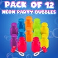 thumbnail image 6 of Mini Neon Party Bubbles for Kids - (Pack of 12) Bulk Wands and Bottles for Blowing Bubbles, Birthday Party Favors, Toy Gift, Outdoor Toys, Carnival Prizes, and Goody Bag Stuffers, 6 of 7