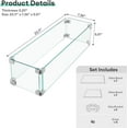 thumbnail image 5 of Ovios 23.1"x 7.3"x 5.5" Fire Pit Glass Wind Guard for Patio Fire Table, 5 of 6
