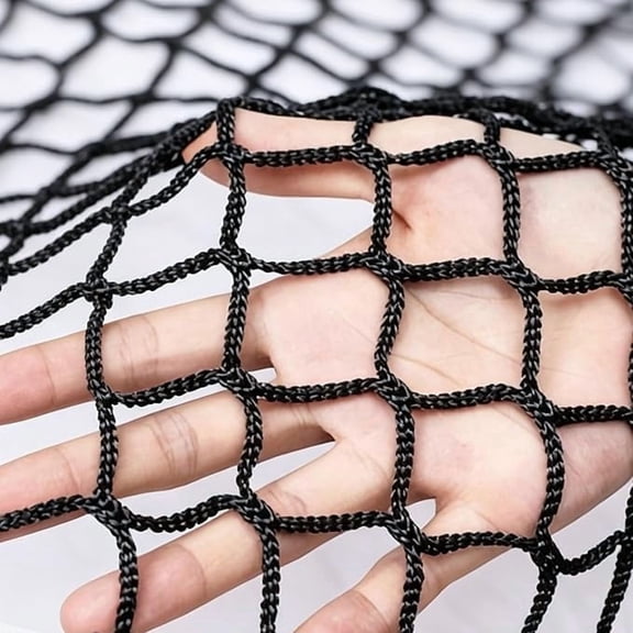 FAUX- Safety Rope Net Nylon Knotless Fence Net Black 1M x 1M
