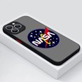 thumbnail image 3 of Funda de teléfono para iPhone 15 Pro XS Max 14 7 8 6 6s Plus SE 11 12 13 Mini X XR NASA-USA, cubierta translúcida negra esmerilada, 3 of 5
