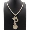 thumbnail image 3 of iJewelry2 Kings and Queens Crowned Initial Letter P Pendant Gold-tone CZ Tennis Chain Necklace 18'', 3 of 3