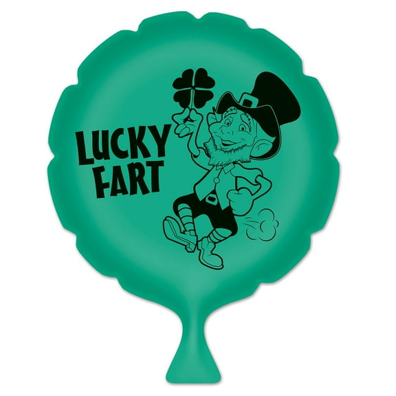 Party Central Pack of 6 Green 'Lucky Fart' Whoopee St. Patricks Day Cushions 8"