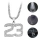 thumbnail image 2 of EeaseMX Collar con número personalizado para hombre y mujer, cadena para el cuello, collar con número 23, 2 of 7