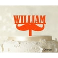 thumbnail image 1 of Custom Name Cake Topper Personalized Orange Cake Topper Color Option Available 5-7 Inches Wide, 1 of 1