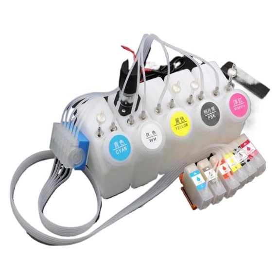 SHDNCYQ For DTF CISS for XP-15000 with White Ink Tank and Stirrer Mixer Continuous Ink Supply System for DTF DTG Printing