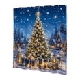 thumbnail image 2 of Dongrens Christmas Shower Curtain, Winter Xmas Tree Printed Waterproof Bath Curtain with Hooks for Bathroom Home Holiday Decor, 59x71 Inch, 2 of 6