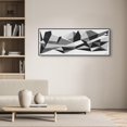 thumbnail image 2 of Geometric Panoramic Canvas Abstract Wall Decor by Art Remedy, Black Frame, 54x20, 2 of 6