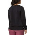 thumbnail image 2 of Mondetta Womens Midweight Long Sleeve Crewneck Scuba Sweatshirt (Medium, Black), 2 of 3