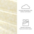 thumbnail image 5 of Noble Linens 4 Piece Pattern Microfiber Bed Sheets Set, Ivory Wheat, Twin, 5 of 9