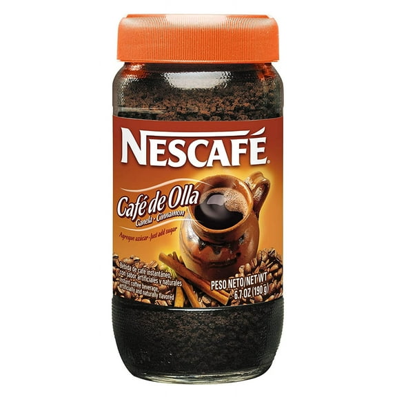 Nescafe Cafe De Olla Instant Coffee, Cinnamon, 6.7-Ounce Jars (Pack of 3)
