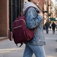 thumbnail image 2 of Spencer Waterproof Nylon Travel Backpack for Women Casual Shoulder Bag Lightweight Small Daypack Purse for Adult Hiking Camping Cycling, Red, 2 of 8