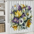 thumbnail image 5 of JRXY Crocuses Flowers Pictures Shower Curtain Multiple Sizes White, 5 of 6