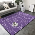 thumbnail image 3 of Area Rugs For Living Room Decor - Lavender Flowers Purple White Soft Anti Slip Throw Washable Rugs 5x7 For Bedroom, Indoor Carpet For Bedroom Living Room 80x58In, 3 of 7