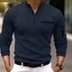 thumbnail image 1 of pstuiky Camiseta de manga larga con cremallera 3/4 para hombre, con cremallera en el brazo, camiseta deportiva de manga larga a rayas para hombre, 1 of 6