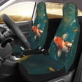 thumbnail image 2 of Sikiie Koi Pond Lilies Car Seat Protector 2 Pack Car Seat Cushion Mat, Car Seat Covers for SUV, Truck, Van, 2 of 7