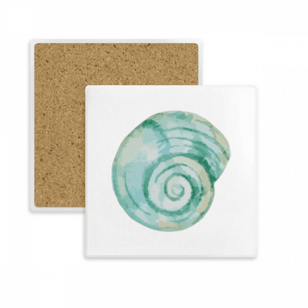 

Snail Marine Life Blue Illustration Square Coaster Cup Mat Mug Subplate Holder Insulation Stone