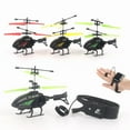 thumbnail image 2 of Watch Wrist Hand Controlled Induction Aircraft Impact Resistant Helicopter with Lighting Rechargeable Mini RC Drone, 2 of 9