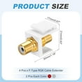 thumbnail image 2 of 4 Pcs RCA Coaxial Cable Connector for Wall Plate and Patch Panel,Gold, 2 of 6