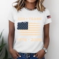 thumbnail image 6 of NMMUED 250 Years America Anniversary Flag Shirt Women 4th of July Shirts Patriotic Independence Day Short Sleeve Outfit White XXL, 6 of 6