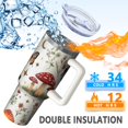 thumbnail image 5 of OBREWU Mushroom and Butterfly Tumbler with Handle and Lid,Mushroom and Butterfly 40oz Double Wall Vacuum Insulated Tumbler,Cups Gift for Women and Men, 5 of 7