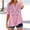 Pink, variant on Going Out Tops Women, Floral Embroidery V - Neck 3/4 Sleeve Blouse with Button Front for Craft Workshops & Boutique Shopping