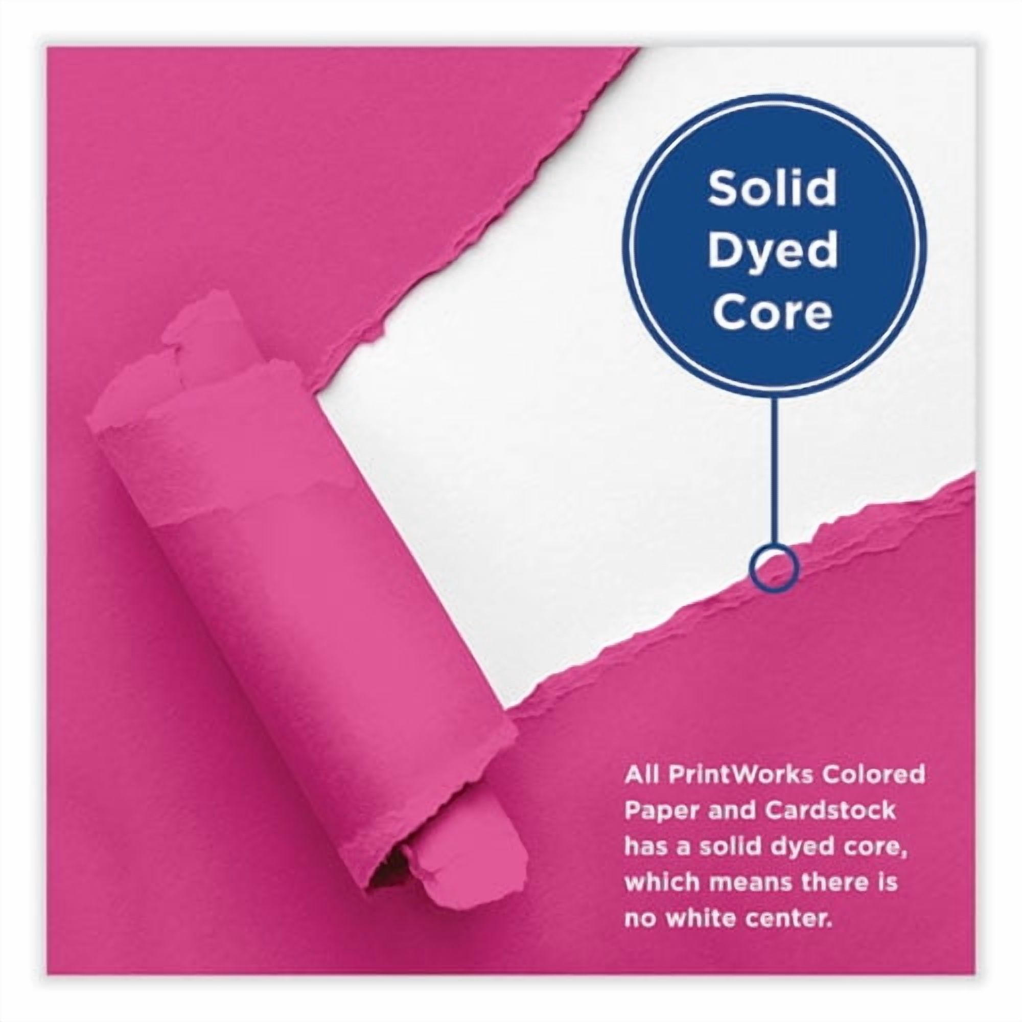 Color Cardstock, 65 lb Cover Weight, 8.5 x 11, Fuchsia, 250/Ream | Bundle of 2