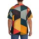 thumbnail image 3 of Balery Geometric Cube Pattern Art Camisa Casual de Manga Corta con Botones para Hombre, Texturizada, Estilo Cubano, para Playa, Verano-Large, 3 of 5