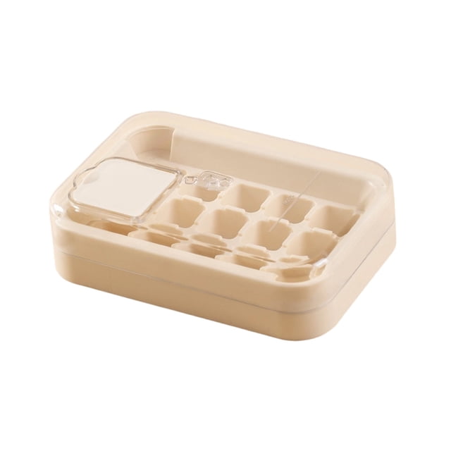 Bandeja de plástico con tapa, dispensador de hielo con 15 compartimentos, base de silicona, molde de hielo de fácil liberación, bandeja de hielo cubierta a prueba de fugas para congelador, cocina,