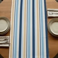 thumbnail image 5 of Table Runners 120 Inches Long Dress Scarves, Blue Khaki Striped Farmhouse Coffee/Dining/Kitchen Table Runner for Living Room, Farmhouse Stripes Modern Abstract Art 13x120 Inch, 5 of 9