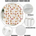 thumbnail image 3 of Christmas Shower Curtain Gingerbread Man Snowflake Holiday Bathroom Decor, White Christmas Bathtub Curtain with Candy Cane Glove, Fun Cute Winter Bathroom Accessories 70X70IN, 3 of 6