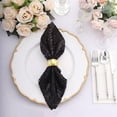thumbnail image 3 of Balsa Circle 20x20 in Black Sequined Geometric Design Tulle Net Fabric Table Napkin Party Events Decorations Supplies, 3 of 8