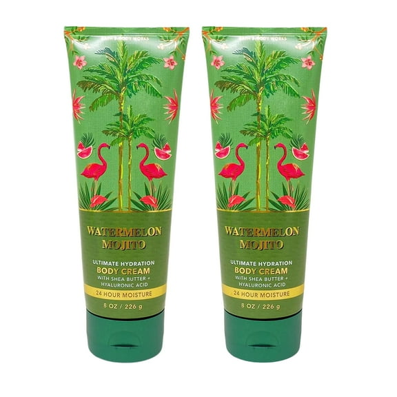 Bath & Body Works Ultimate Hydration Body Cream Pack of 2 (Watermelon Mojito),8.0 fluid_ounces